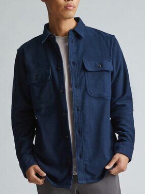 Everlane Heavyweight Cotton Overshirt Navy Blue Shacket XXL